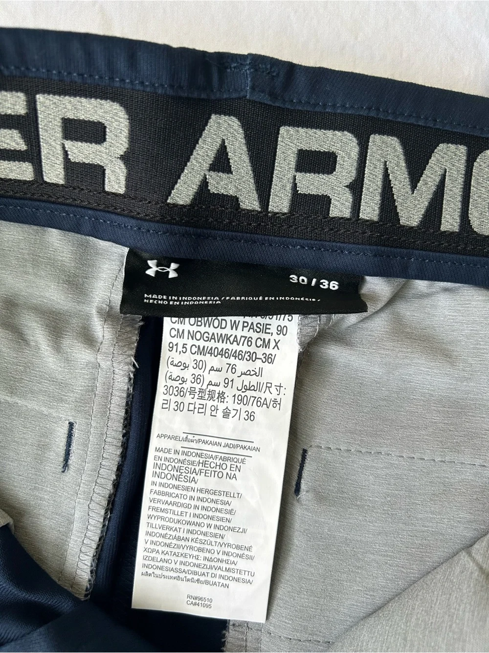 Under Armour Men's Navy Blue Chino Golf Pants Straight 30x36 $85 MSRP